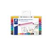 4007817169049-STAEDTLER - Feutres Effaçables à Sec Double Pointe Ogive et Biseautée - Couleurs Assorties--0