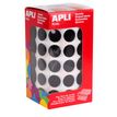 8410782114871-APLI kids - Roll of round stickers - 15 mm, 59 sheets - noir--0