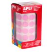 8410782114840-APLI kids - Roll of round stickers - 15 mm, 59 sheets - rose--0