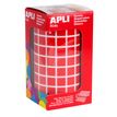 8410782048732-APLI kids - Adhésif décoratif - 6372 pièces - carré - 1 x 1 cm - 59 feuilles - rouge - permanent - --0