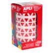 8410782048657-APLI kids - Adhésif décoratif - 6136 pièces - triangulaire - 10.5 mm diameter - 59 feuilles - rouge - p--0