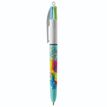 3086123776722-BIC 4 Couleurs Original - Stylo à bille 4 couleurs (rouge, bleu, vert, noir) - décors hydro bleu ciel--0