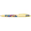 3086123776715-BIC 4 Couleurs Original - Stylo à bille 4 couleurs (rouge, bleu, vert, noir) - décors hydro jaune--0