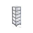 3234530012685-Sundis - Tour de rangement XL - 5 tiroirs - 92 litres - gris, translucide-P_405253774_3-1