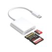 -Lecteur USB-C de carte micro sd et SD - blanc--0