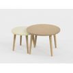 Lot de 2 tables basses - 60X41cm & 45X37cm - Camel et Sable