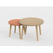 Lot de 2 tables basses - 60X41cm & 45X37cm - Camel et Terracotta
