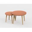 Lot de 2 tables basses - 60X41cm & 45X37cm - Terracotta