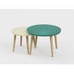 Lot de 2 tables basses - 60X41cm & 45X37cm - Vert sauvage et Sable