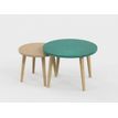 Lot de 2 tables basses - 60X41cm & 45X37cm - Vert sauvage et Camel