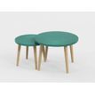 Lot de 2 tables basses - 60X41cm & 45X37cm - Vert sauvage