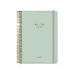 8421938131987-Agenda anual Dohe Velvet día por página con espiral 14 x 20 cm verde--0