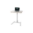 4002432143054-Bureau ERGO - Bureau assis-debout compact et pliable - réglable électrique - Blanc--0