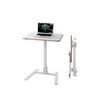 4002432143054-Bureau ERGO - Bureau assis-debout compact et pliable - réglable électrique - Blanc--1