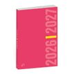 3371010542147-Quo Vadis - Agenda année scolaire - 2026-2027 - Eurotextagenda - Journalier - Multilingue - Welcome - Rose - 12 mois de août à juillet - 12x17 cm - Papier Clairefontaine blanc - Fabri--0