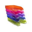3462159013404-Happy by CEP - Lot de 5 corbeilles à courrier pour A4 Plus (240 x 320 mm) - capacité : 450 feuilles - bleu électrique, Rose indien, ultra-P_405256037_1-0