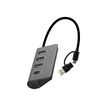 3303170118122-T'nB iClick - Hub - 4-in-1 - 3 x SuperSpeed USB 3.0 + 1 x USB-C  - aluminum-P_405256042_2-0
