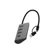 3303170118122-T'nB iClick - Hub - 4-in-1 - 3 x SuperSpeed USB 3.0 + 1 x USB-C  - aluminum-P_405256042_3-2