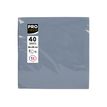3281516238300-Pronappe - 40 Serviettes - Taille 38 x 38 cm - jetable - gris-P_405256073_1-3