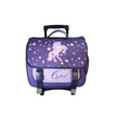3666311037769-Cartable à roulettes Cybel - 38 cm - 2 compartiments - Violet - Bagtrotter--0