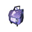 3666311037769-Cartable à roulettes Cybel - 38 cm - 2 compartiments - Violet - Bagtrotter--1