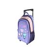 3666311038124-Sac à dos à roulettes Lililou - 2 compartiments - Violet - Bagtrotter--1
