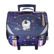 3661507564371-Cartable à roulettes Bella Sara - 38 cm - 2 compartiments - Marine - Kid'Abord--0