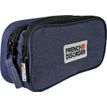 3661507367262-Trousse rectangulaire French Disorder - 2 compartiments - Marine - Kid'Abord--1