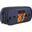 3661507567334-Trousse rectangulaire Harry Potter Quidditch - 2 compartiments - Marine - Kid'Abord--1
