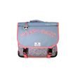 3663842009616-Cartable réversible 38 cm Happy Jean - 2 compartiments - Bleu - Pol Fox--0