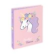 3135252005101-Classeur pelliculé 4 anneaux 3 cm FLORAL UNICORN--3