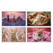 3135251384986-Sous-main Fantaisie en PVC ANIMAUX - Chaton, Chiot, Lapin, Chevaux--0