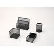 3539012006634-Set de bureau en métal mesh – 4 pièces – noir--0