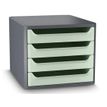3462159019703-CEP - Module de Classement 4 Tiroirs First - Gris et Vert Sauge--0