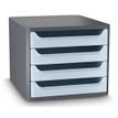 3462159019734-CEP - Module de Classement 4 Tiroirs First - Gris et Bleu Pâle--0