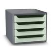 3462159017914-CEP - Module de Classement 4 Tiroirs First - Gris et Jaune Pâle--0