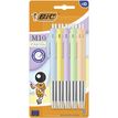 3086123504295-BIC – Lot de 10 stylos bille M10 Pastel – encre bleue, pointe 1 mm, rétractable--0