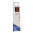 3539012006498-Bureau Vallée – 4 stylos bille assortis – Pointe moyenne 1 mm – Bleu, noir, vert, rouge--1