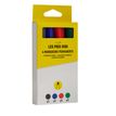 3539012006511-Les Prix Mini – 4 marqueurs permanents pointe large – Bleu, noir, rouge et vert--1