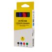 3539012006511-Les Prix Mini – 4 marqueurs permanents pointe large – Bleu, noir, rouge et vert--2
