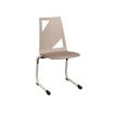 -Chaise GALLA - coque C21 Moda - bois teinté - piètement aluminium époxy - T6--0