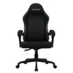 4711649770976-Fauteuil de bureau FUSION - accoudoirs -appui-tête intégré - Tissu noir--1