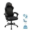 4711649770976-Fauteuil de bureau FUSION EX - accoudoirs -appui-tête intégré - Tissu noir--0