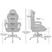 4711649770976-Fauteuil de bureau FUSION EX - accoudoirs -appui-tête intégré - Tissu noir--8