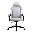 4711649770983-Fauteuil de bureau FUSION - accoudoirs -appui-tête intégré - Tissu blanc--0