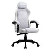 4711649770983-Fauteuil de bureau FUSION - accoudoirs -appui-tête intégré - Tissu blanc--1