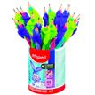 3154148535034-MAPED - Pot de 22 Crayons graphite + guide doigts BLACK'PEPS KIDY LEARN triangulaire HB - embout gomme -41% matière recyclée ---0