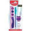 3154149819898-MAPED - Kit Kidy Learn Concentration - 4 pièces (1 règle, 1 gomme, 1 taille-crayons, 1 crayon graphit--0