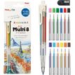 4902506427823-Pentel Art Multi8 - Set complet  XPH804ST : Porte-mine 8 couleurs + 12 recharges + 1 taille-mine--0