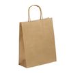 50 Sacs cadeau kraft - poignées torsadées - 18 cm x 8 cm x 24 cm - or